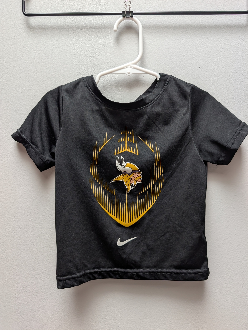 Nike Dri-Fit 2T Kids Black & Gold Vikings Graphic Tee